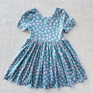 Mila & Rose Blue & Pink Heart Dress VGUC 4T